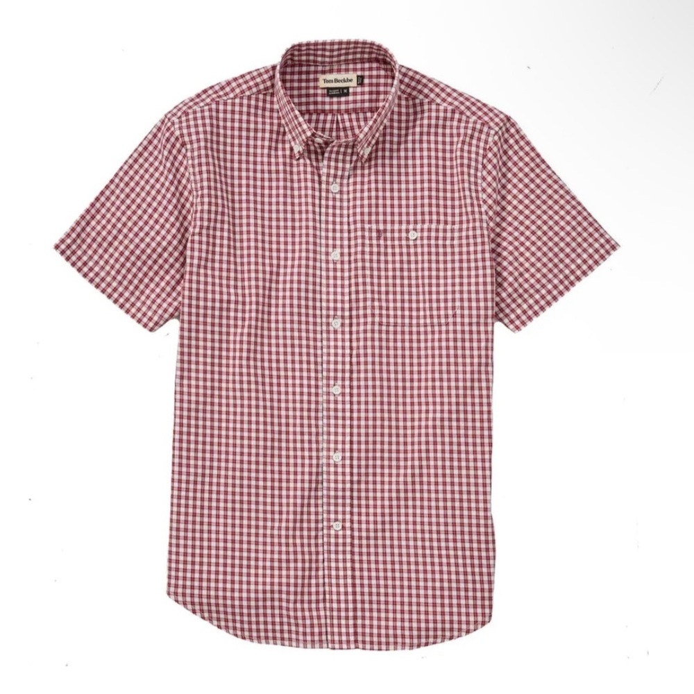 NWT Tom Beckbe Men’s Plaid Cotton Lawn Shirt - Size S